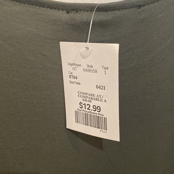 Womens green tank top - Picture 3 of 3